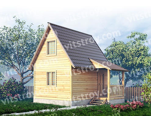 Дом из бруса 5.5x5 м - изображение 1