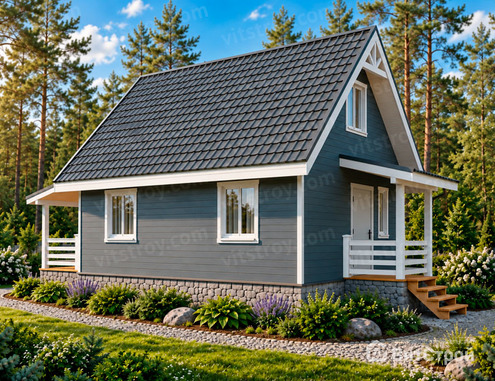 Каркасный дом 8x6 м - изображение 2