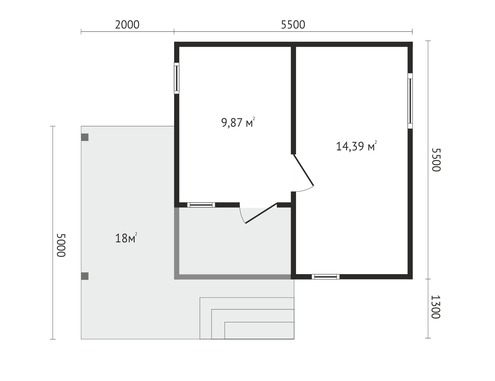 Каркасный дом 5.5x5.5 м - изображение 5