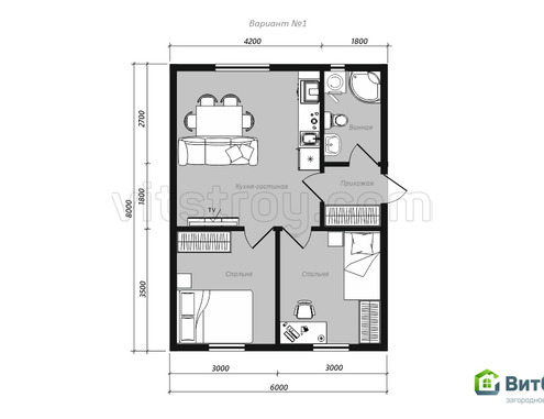 Дом за материнский капитал 8x6 м - изображение 3