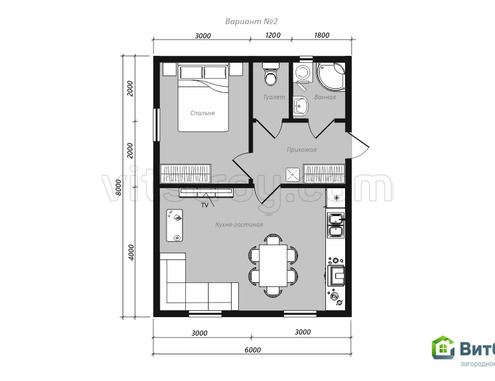 Дом за материнский капитал 8x6 м - изображение 4