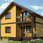 Каркасный дом Нижний Новгород-2 8х6 с мансардой и балконом, проект, цены на строительство в МО