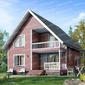 Каркасный дом Ревда 8х8, проект, комплектации, цены на строительство в Московской области