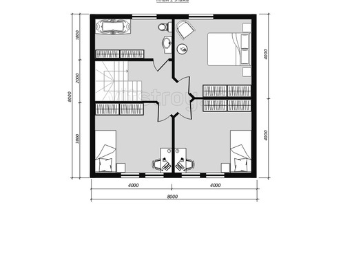 Каркасный дом 8x8 м - изображение 4