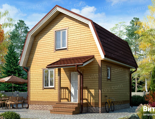 Каркасный дом 6x6 м - изображение 1