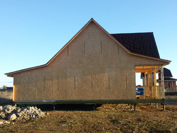 Каркасный дом 8х11 м без внутренней отделки - изображение 1