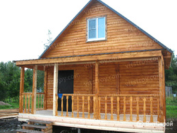 Дачный каркасный дом 6х4 м с террасой - изображение 2