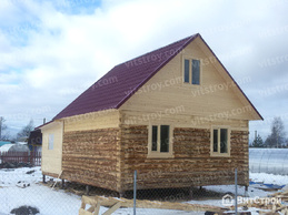 Дачный каркасный дом 6х4 м с террасой - изображение 1