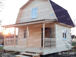 Каркасный дачный дом 6х4 м  с террасой 6х2м - изображение 4